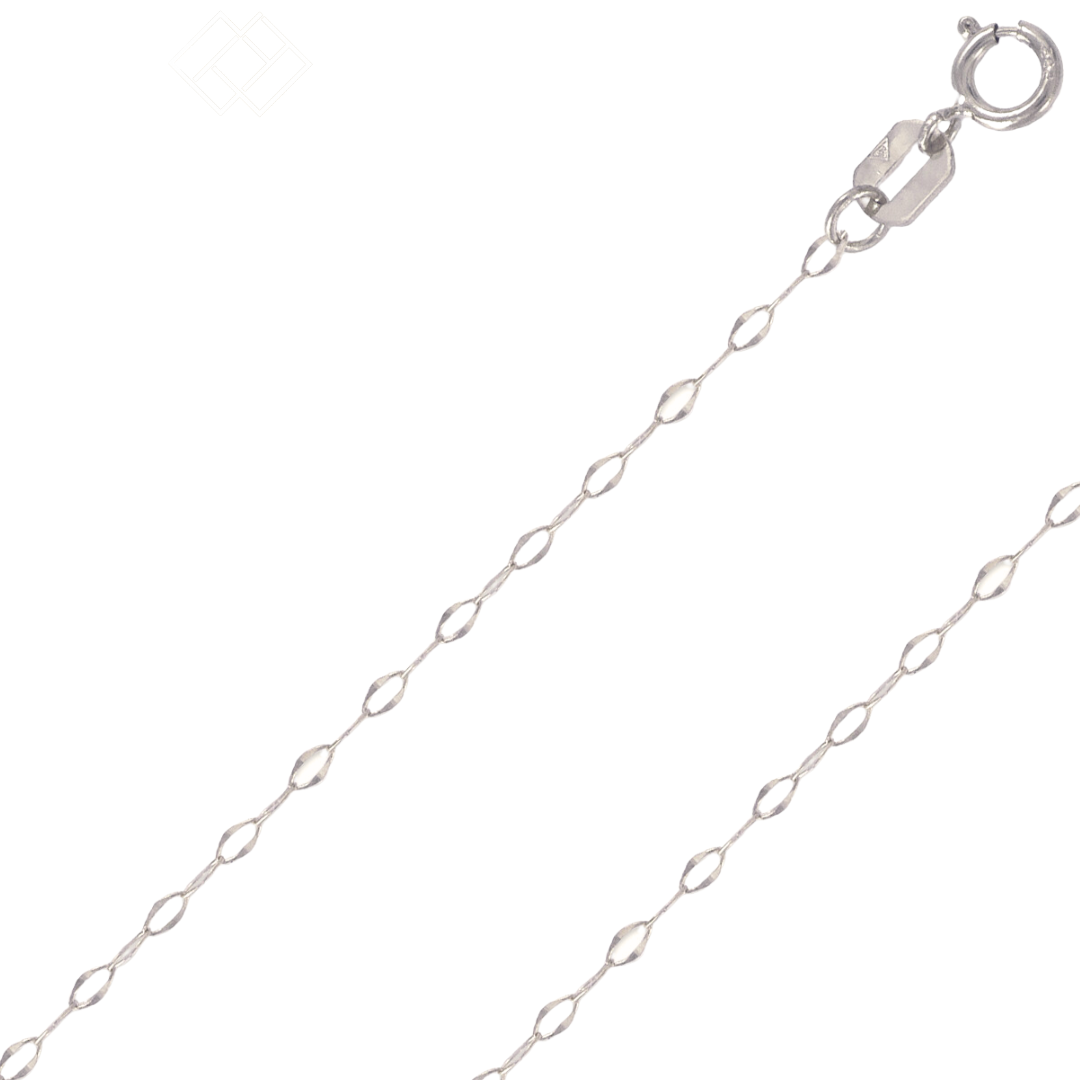 Corrente de cabo 14K amarelo, branco ou ouro rosa de 1,0 mm - 2,0 mm