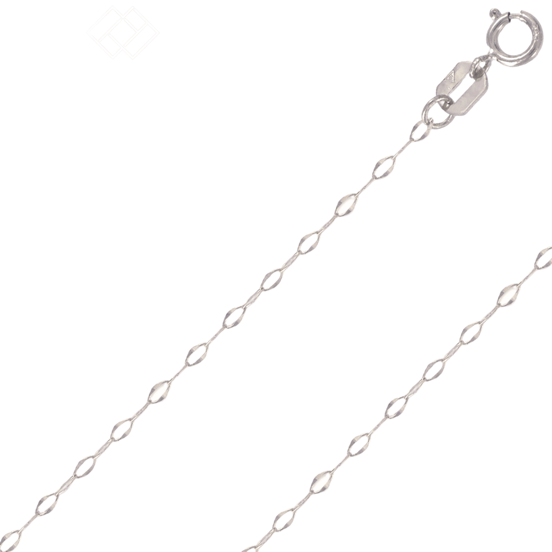 Corrente de cabo 14K amarelo, branco ou ouro rosa de 1,0 mm - 2,0 mm