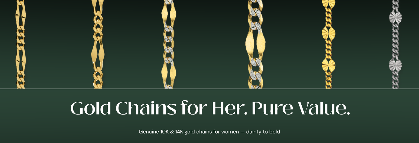 Italian gold chains for women