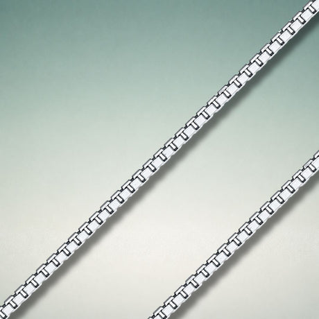10K solid yellow and white gold 4-sided diamond cut box chain necklace, Italian made | ItalianFashions