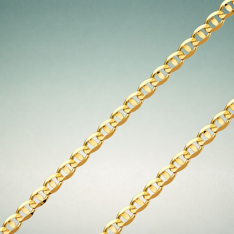 14K yellow gold Mariner link chains