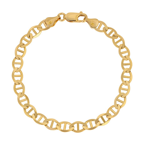 Italian 10K and 14K solid gold bracelets for men in Cuban, Figaro, and ID styles