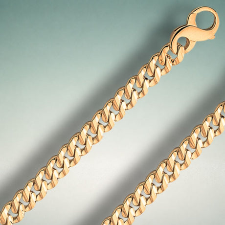 Italian 18K gold chains and bracelets with rich, deep-toned color