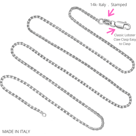 10K White Gold Curb Link