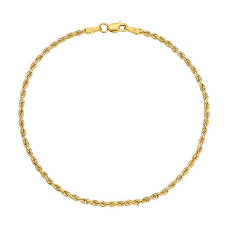 Italian 10K and 14K hollow gold bracelets for women in Cuban, Figaro, and bangle styles