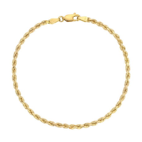 Italian 10K and 14K gold bracelets for women in bangle, Cuban, and Figaro styles