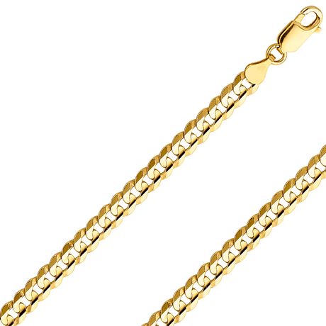 14K Yellow Gold Curb Link Chain