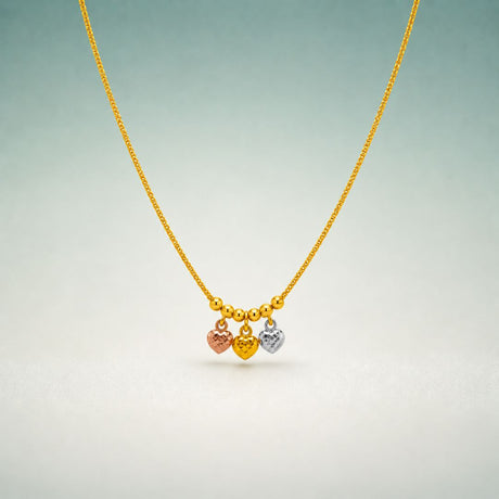 Italian 14K gold necklaces in decorative statement-style designs