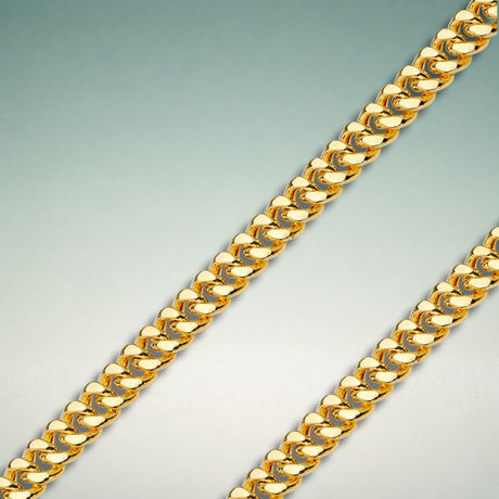 Italian 14K yellow gold Cuban link chains in classic bold-link designs
