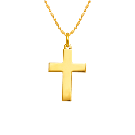Italian 10K and 14K gold cross pendants for men in classic and ornate designs