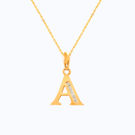 Initial Gold Hollow Pendants