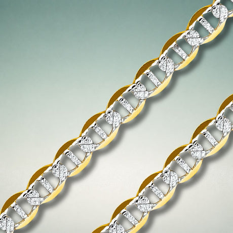Genuine solid Italian gold chains in 10K and 14K, karat-stamped for authenticity