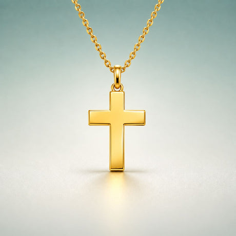 Italian 10K and 14K gold cross pendants for men in classic and ornate designs