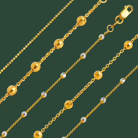 Italian 10K and 14K gold chain necklaces for women in classic and statement styles