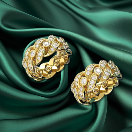 Italian 10K and 14K yellow gold jewelry including chains, bracelets, and pendants
