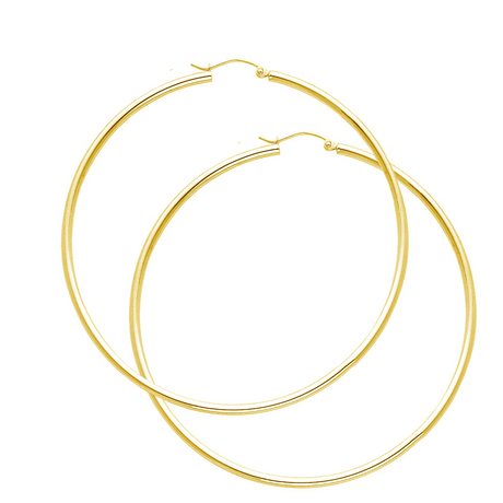 10k Yellow Gold Large Hoop Earrings