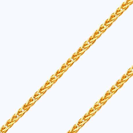 10K Yellow Gold Square Wheat Chain