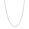 10k Italy Gold Chain: 0.75mm-1.25mm Diamond Cut Rolo Italian Gold Chain on a white background