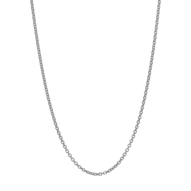 10k Italy Gold Chain: 0.75mm-1.25mm Diamond Cut Rolo Italian Gold Chain displayed against a white background.