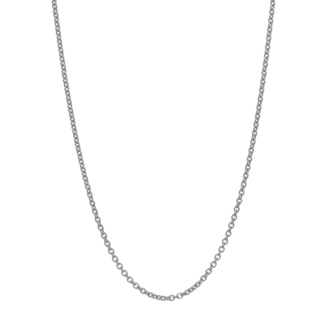 Layer or wear solo, this versatile 14K white gold rolo chain complements any outfit at Italian Fashions