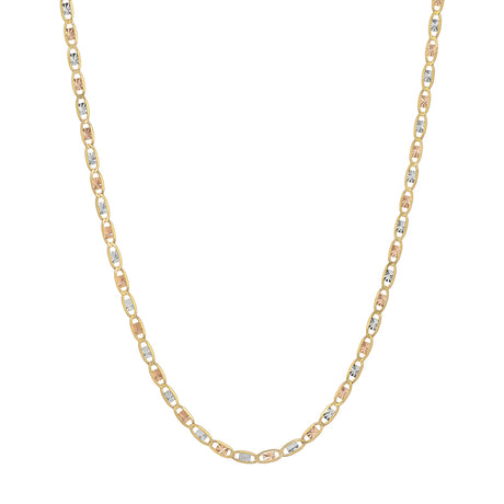 10K REAL Solid Yellow Two-Tone Gold Valentino Chain | Italian Fashions 