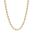 Diamond Cut Valentino Chain in 10K REAL Solid Yellow Two-Tone Gold | Italian Fashions