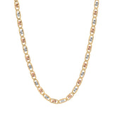 Diamond Cut Valentino Chain in 10K REAL Solid Yellow Two-Tone Gold | Italian Fashions