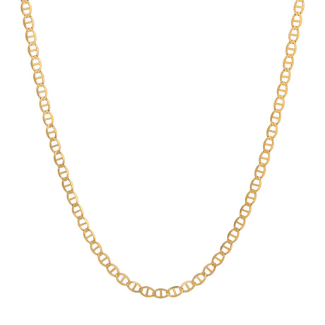 10K Solid Yellow Gold Necklace | Elegant Mariner Chain Design | Italian Fashions