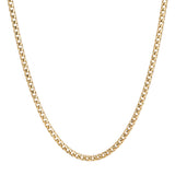 Corrente FRANCO com corte de diamante em ouro amarelo maciço 10K REAL de 1,00 mm-5,00 mm 