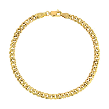 10K Yellow Gold Hollow MIAMI CUBAN Bracelets 4.00mm-11.00mm | Italian Fashions