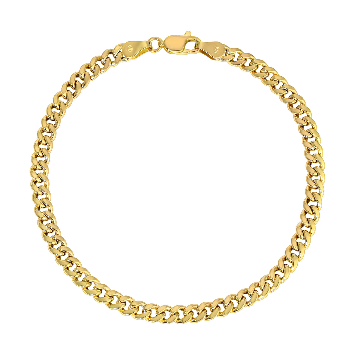 14K Yellow 4.00mm-9.50mm Hollow MIAMI CUBAN Bracelets