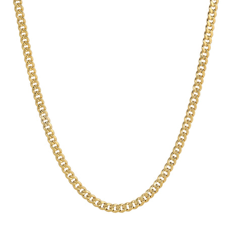 14K REAL Hollow Yellow Gold MIAMI CUBAN Chain | Italian Fashions