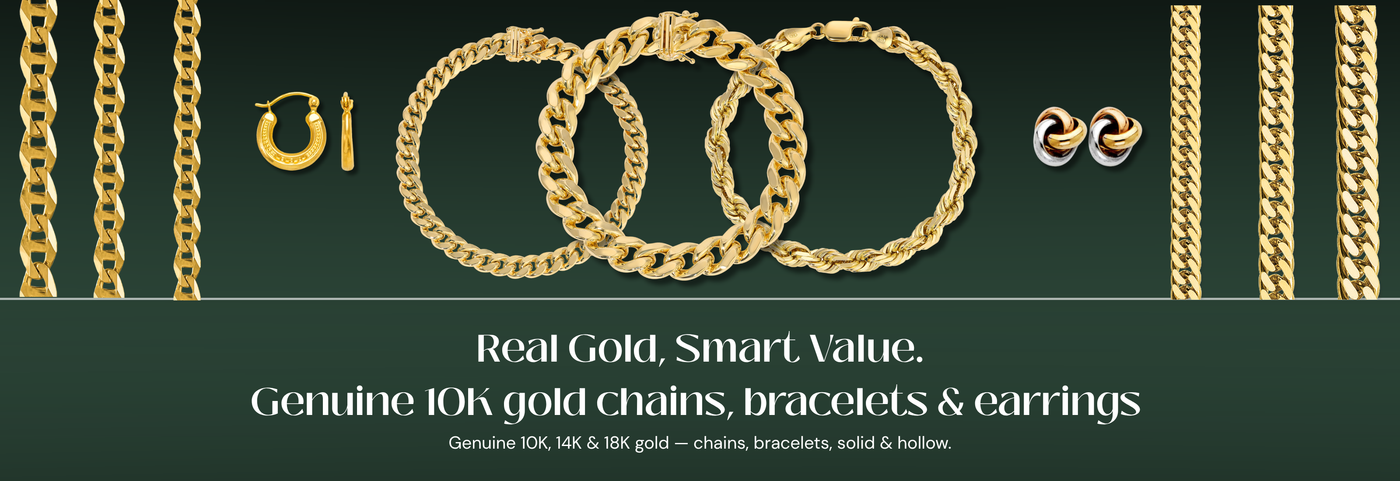 Italian 10K gold jewelry collection
