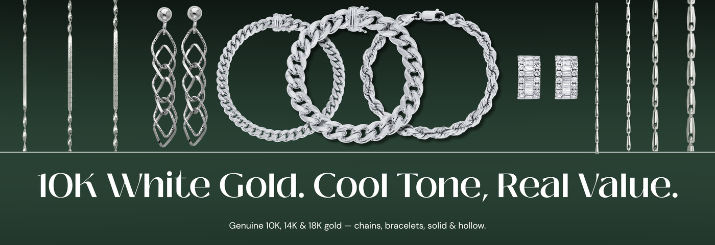 Italian 10K white gold jewelry