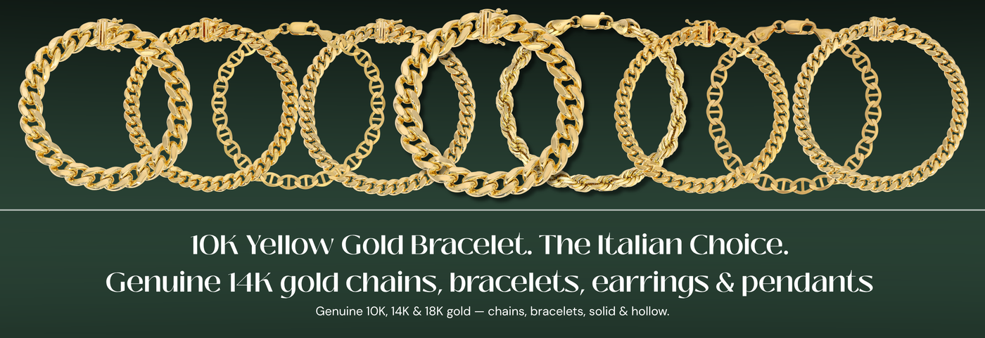 Italian 10K yellow gold bracelet