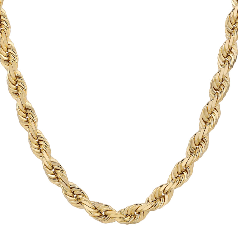 Invest in quality jewelry collection with this genuine 14K gold rope chain for men at Italian Fashions