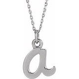 14K Gold Initial A Petite Necklace or Pendant