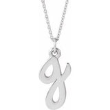 14K Gold Initial G Petite Necklace or Pendant