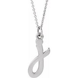14K Gold Initial J Petite Necklace or Pendant