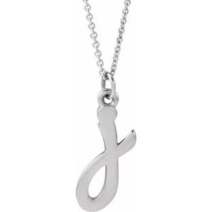14K Gold Initial J Petite Necklace or Pendant