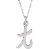 14K Gold Initial T Petite Necklace or Pendant