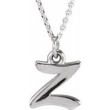 14K Gold Initial Z Petite Necklace or Pendant