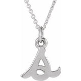 14K Gold Initial S Petite Necklace or Pendant