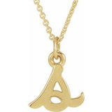14K Gold Initial S Petite Necklace or Pendant