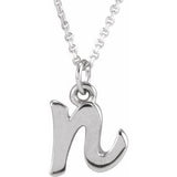 14K Gold Petite Initial Necklace or Pendant