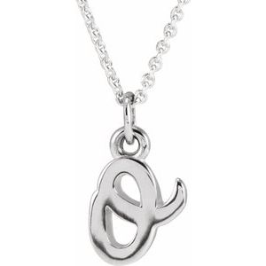 14K Gold Initial O Petite Necklace or Pendant