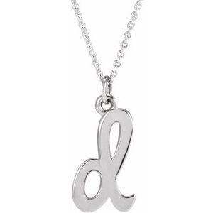 14K Gold Initial D Petite Necklace or Pendant
