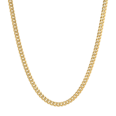 Dazzling 10K yellow gold Miami Cuban chain necklace | Thick and lustrous design widths from 4mm to 11mm  by Italian Fashions