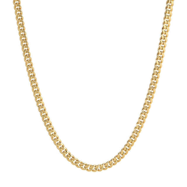 Italian Fashions Exclusive 10K REAL Yellow Gold Curb CUBAN Chain