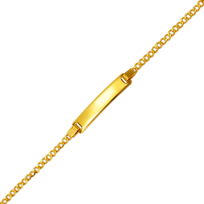 14K Yellow or Two-Tone (White Pave) Gold 2.5–5mm Solid Curb ID Bracelet – Width 2.5mm, Size 6.0 Inches, Metal Color Yellow